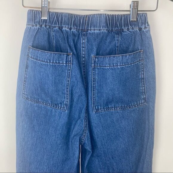 Madewell | Denim Elastic Waist Loose Flare Pants | ND625 Spring 2022 - Picture 6 of 13